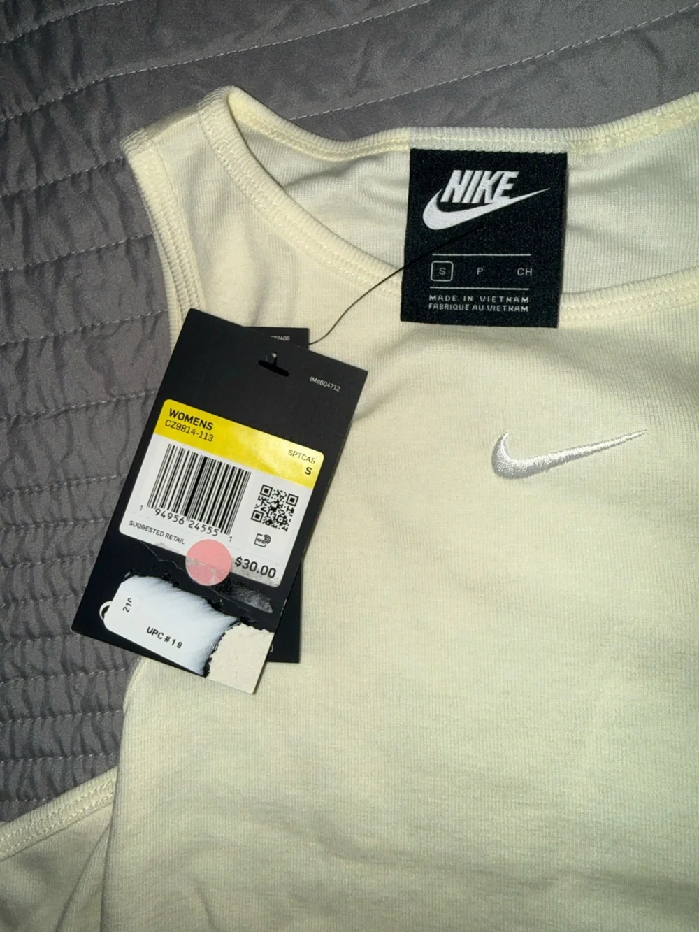 Nike women’s butter yellow Tank Top